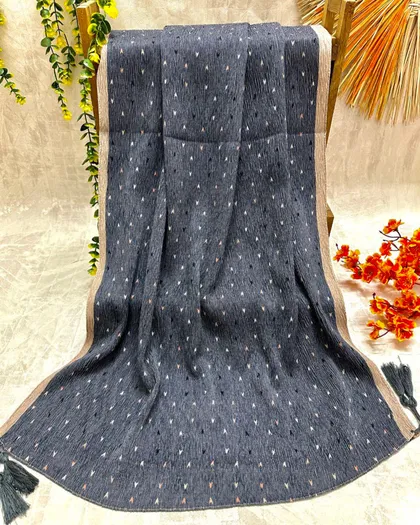 شال پلیسه برشکا طرحدار وارداتی 4108