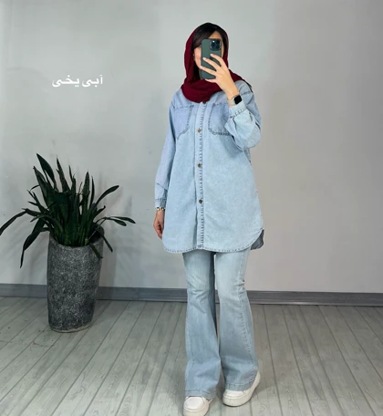 مانتو جین کاغذی نگار