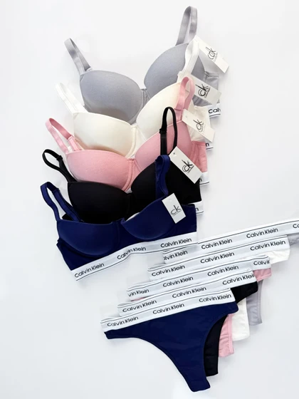 ست شورت بکلس و سوتین فنر دار کلوین کلاین Calvin Klein