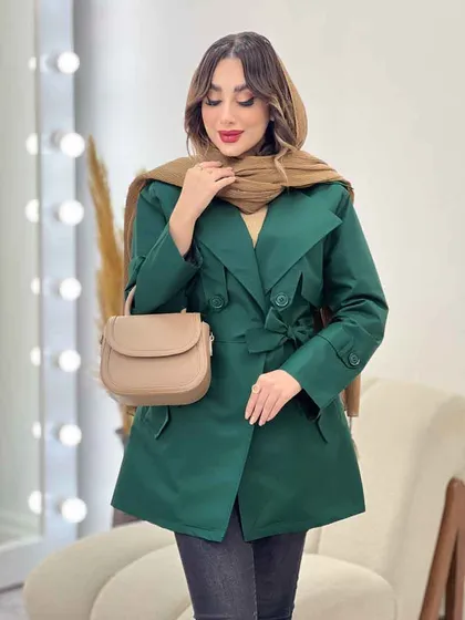 بارانی ژیله پاگن کمر دار