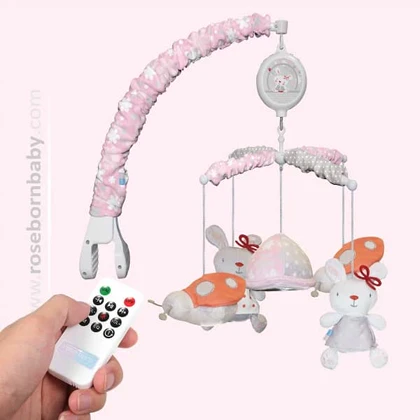 آویز تخت موزیکال رزبرن طرح little bunny