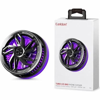 فن خنک کننده گوشی ارلدام Earldom مدل ET-F24 مگنتی با نورپردازی RGB