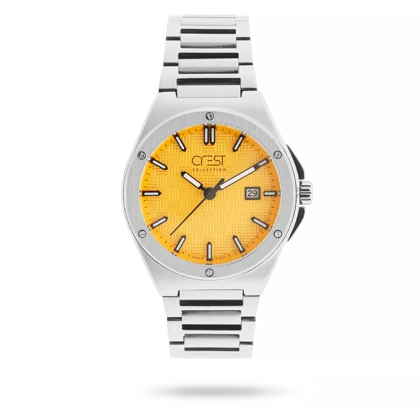 ساعت مچی مردانه کرست بند استیل نقره ای کد Crest 6328/1