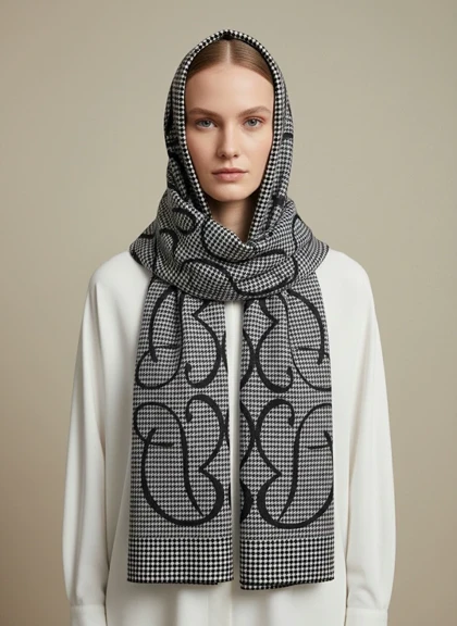 شال شطرنجی حریر