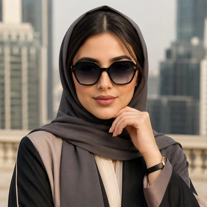 عینک آفتابی تام فرانک مدل TF1007 C02 مشکی - لمینت قهوه ای