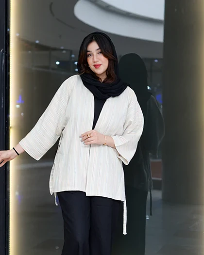 مانتو زنانه لینن کوک دوزی شده 8727 پارچه وارداتی