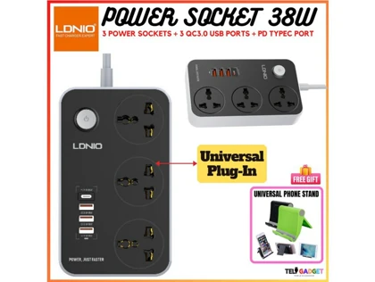 چند راهی برق الدنیو LDNIO Power Socket SC3412