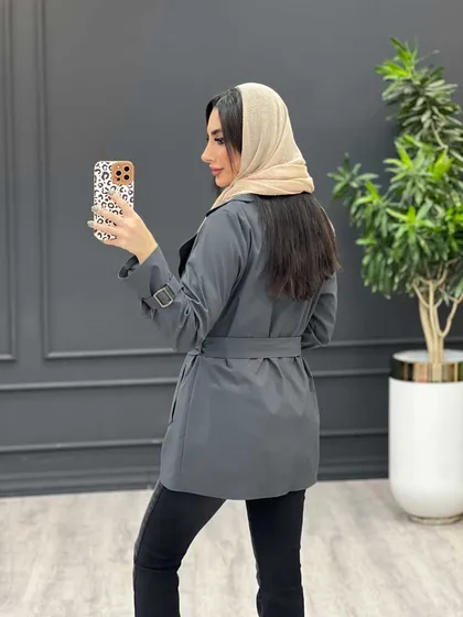بارانی کمردار آستین سگک