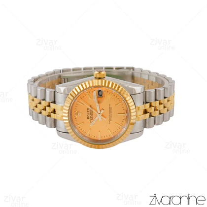 ساعت رولکس دیت جاست مردانه صفحه طلایی ایندکس خطی 105240