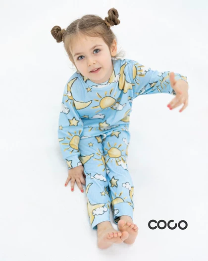 ست راحتی بلوز شلوار مادر تا فرزند COCO دخترانه و پسرانه 966