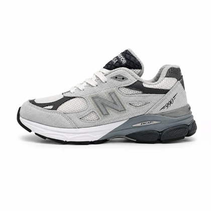کفش و کتانی مردانه چرم طبیعی مدل نیوبالانس NEWBALANCE 990 رنگ طوسی کد 8690