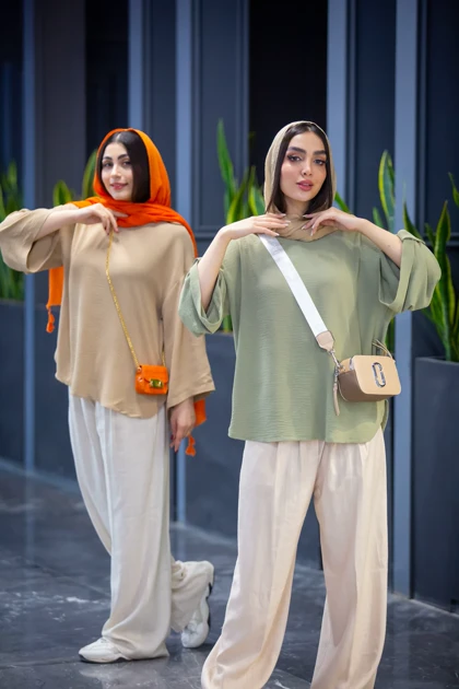 مانتو کنفی کراش یقه گرد