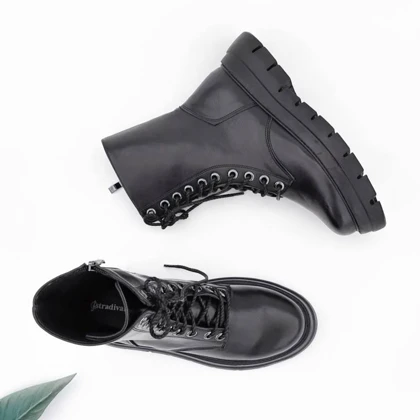 نیم بوت زنانه استرادیواریوس مدل00002-Stradivarius-Flat-Ankle-Boots