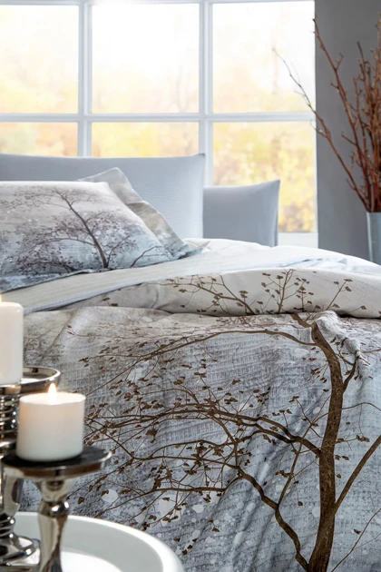 سرویس روتختی یک نفره Özdilek مدل Inverno پنبه‌ای - بژ