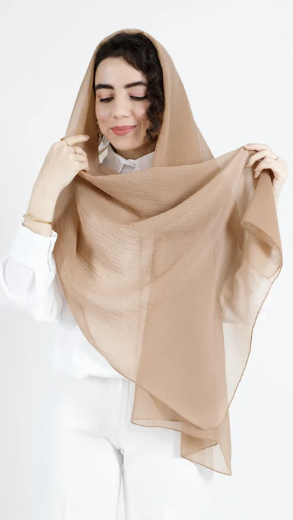 شال حریر شیشه ای