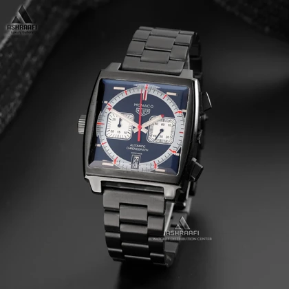ساعت مردانه بند مشکی Tag Heuer Monaco Gulf BL2
