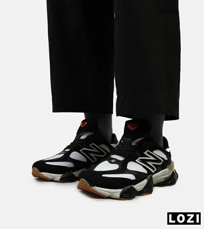 کفش کتانی مردانه و زنانه مشکی سفید NEW BALANCE 9060