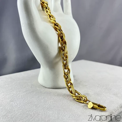 دستبند زنانه طرح یورمن طلایی 40181