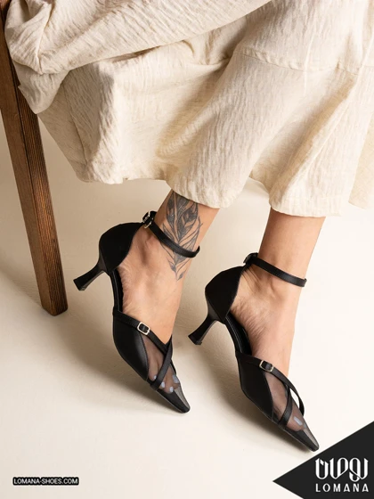 پاشنه توری ضربدری لومانا - کد 2740