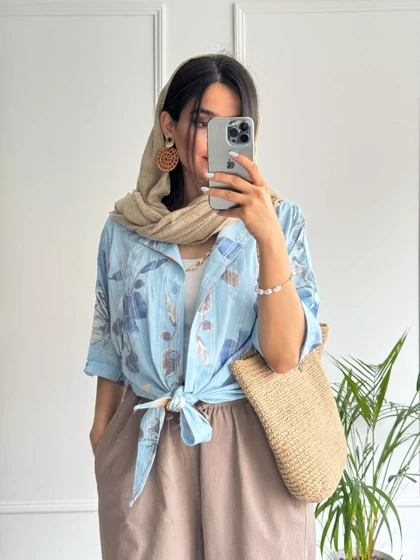 شومیز گره‌ای گندم