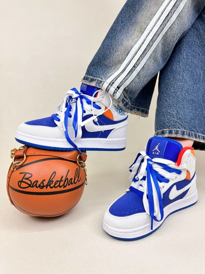 کتانی ونس زنانه ساق‌دار ایر جردن 1 کینگ بلو 1 NIKE AIR JORDAN کد 912