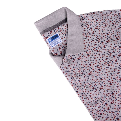 پولوشرت ضدتعریق مدل دیما طرح ملانژ قرمز