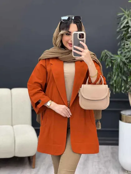 مانتو سر آستین چاک جیب نما