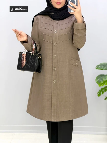 مانتو بلند بزیاق کامیسا کد 452589