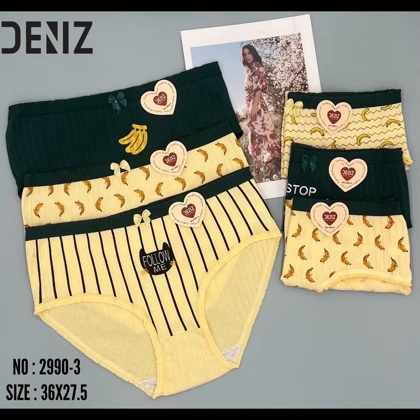 شورت عروسکی زنانه وارداتی سایز بزرگ طرح موز