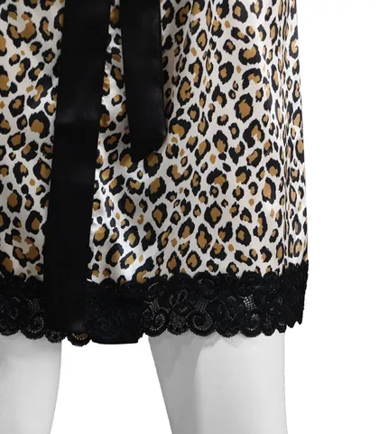 روبدوشامبر ساتن و گیپور Ema اما کد 3550 طرح پلنگی