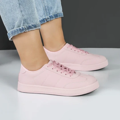 کفش و کتانی ونس راحتی زنانه و دخترانه رنگ صورتی کد M960