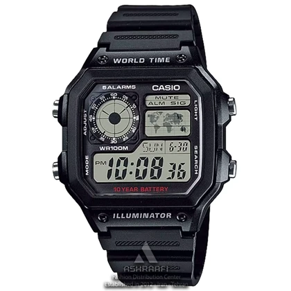 ساعت کاسیو دیجیتالی Casio AE-1200WH-1AV