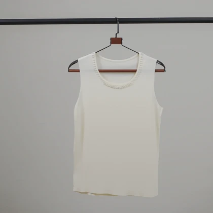 تاپ یقه خشتی مروارید