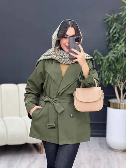 بارانی یقه دوبل شش دکمه