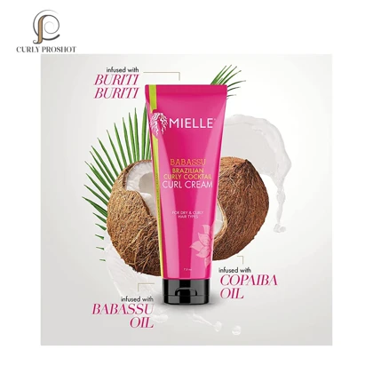 کوکتل ( کرم ) حالت دهنده بعد از حمام میله Mielle Brazilian Curly Covktail Curl Cream 221ml