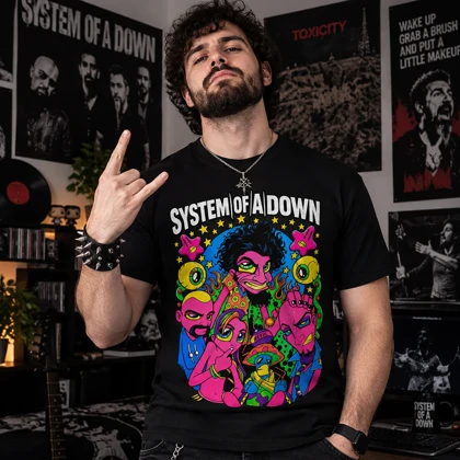 تیشرت طرح گروه سیستم او ا دون system of a down کد 05