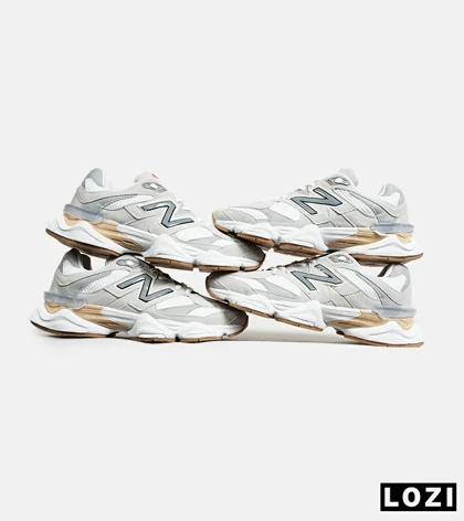 کفش کتانی مردانه طوسی سفید NEW BALANCE 9060