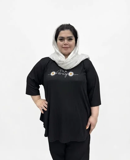 تیشرت زنانه سایز بزرگ طرح I’m so Fancy (دمپا کلوش)