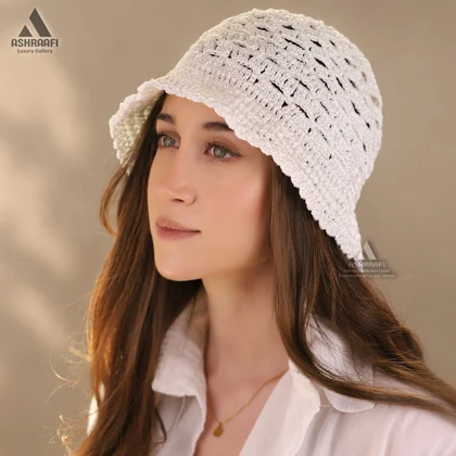 کلاه باکت زنانه Crochet Bucket Hat HA205