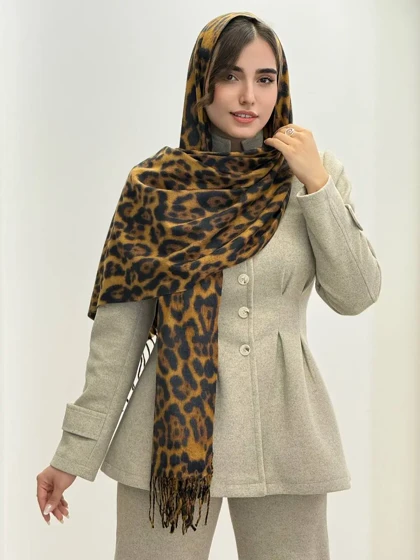 7539-شال موهر پلنگی