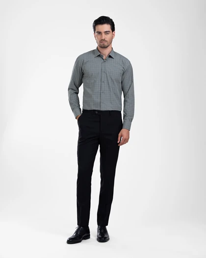 ام کی کالکشن پیراهن آستین بلند mk-22628-dark-gray