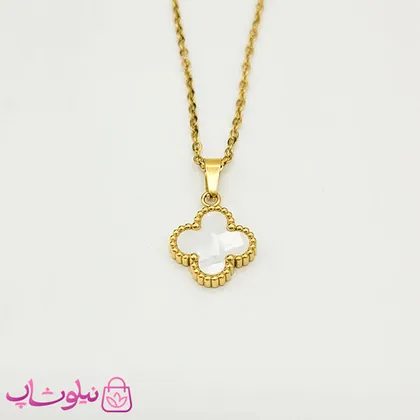 ست گردنبند و گوشواره دخترانه ونکلیف سفید