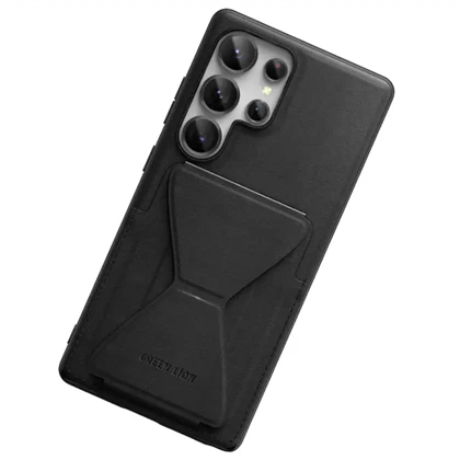 قاب گوشی سامسونگ S25 Ultra گرین لاین مدل GNSLRCS25UBK استند دار