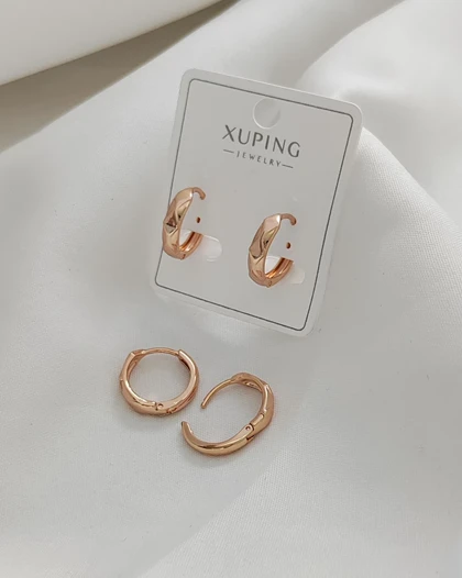 گوشواره حلقه‌ای چند وجهی ژوپینگ