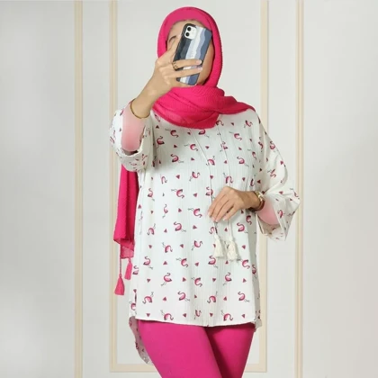 تونیک زنانه کراش طرح فلامینگو عیدانه
