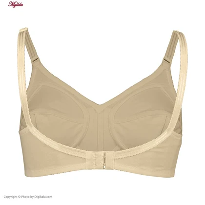 سوتین زنانه سه تکه نخی لاکرا مدل بدون فنر کرم لین کد 4680-419