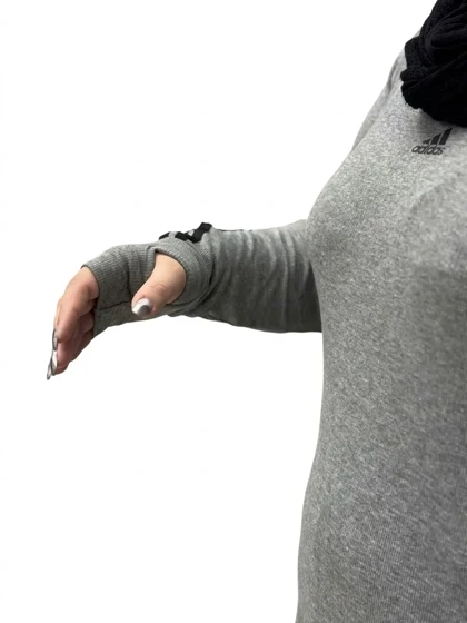 ست بلوز و شلوار سایز بزرگ زنانه طرح آدیداس دو مغزی کش