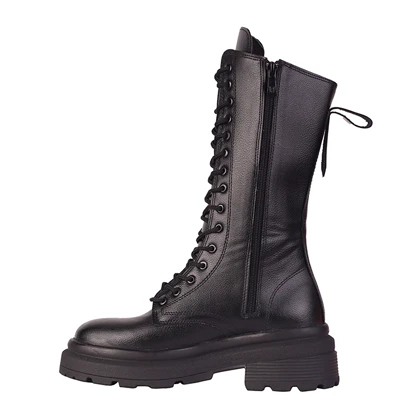 بوت بلند مشکی بندی مدل اونیکس کد 2165