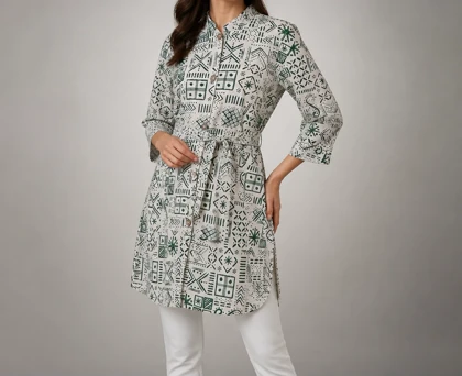 مانتو زنانه لینن گندم کد 83