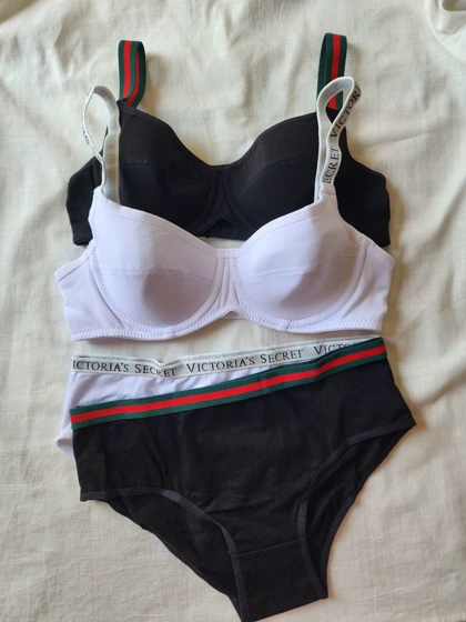ست سوتین و شورت نخی ابرنازک اسپرت ویکتوریا سکرت Victoria's secret کد: 9025